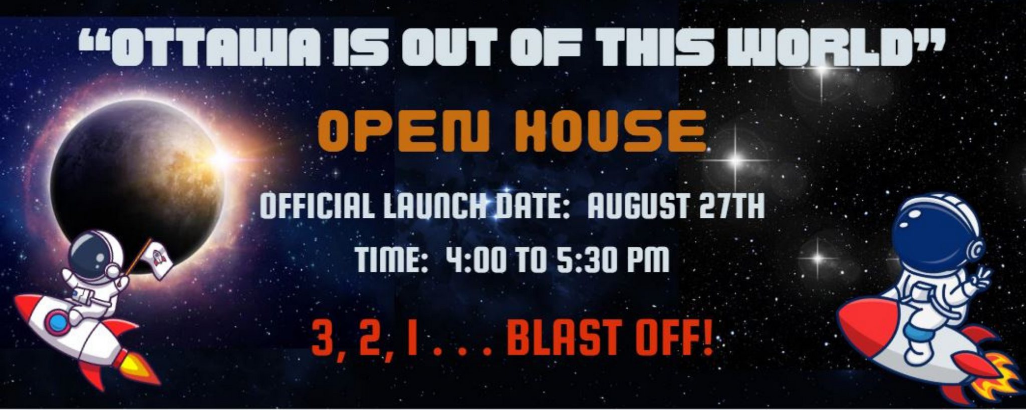 Ottawa Open House August 27, 2025 4:00pm to 5:30pm